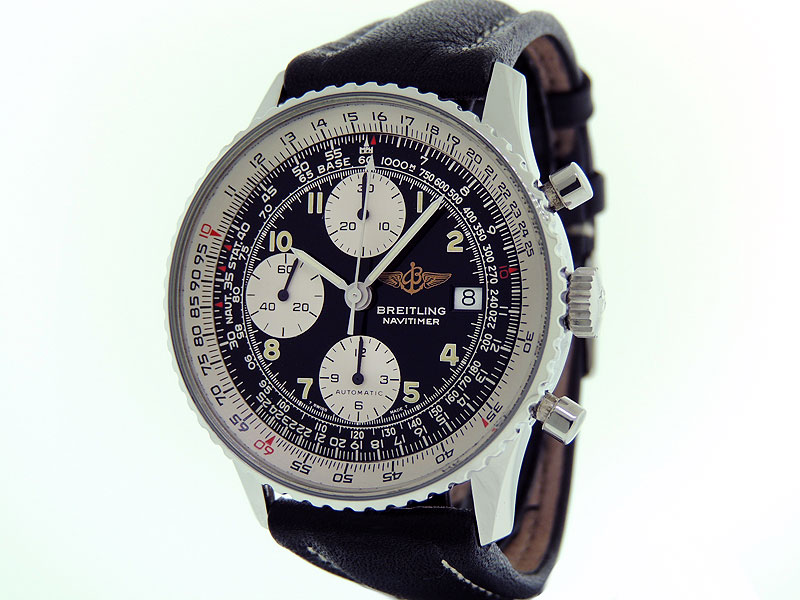 Breitling Old Navitimer Pilots Chronograph 81611 A13019 41mm Blk DL $7100 LNIB | eBay