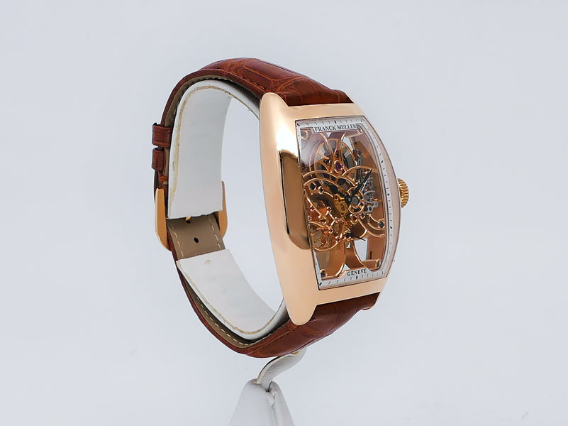 Franck Muller Cintree Curvex Skeleton 8880 B S6 SQT 18k Gold 7Day