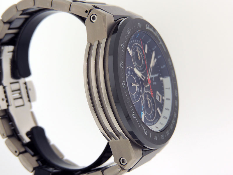 Salvatore Ferragamo F-80 GMT Chronograph F55LCA78910 S113 Ti