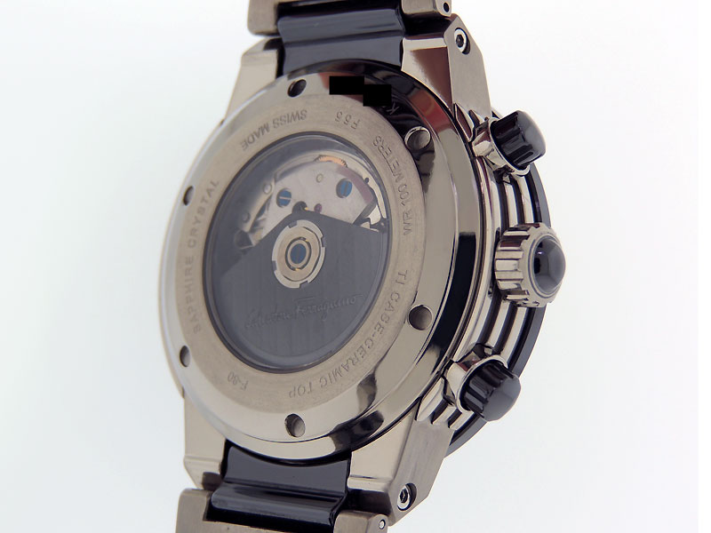 Salvatore Ferragamo F-80 GMT Chronograph F55LCA78910 S113 Ti/CER
